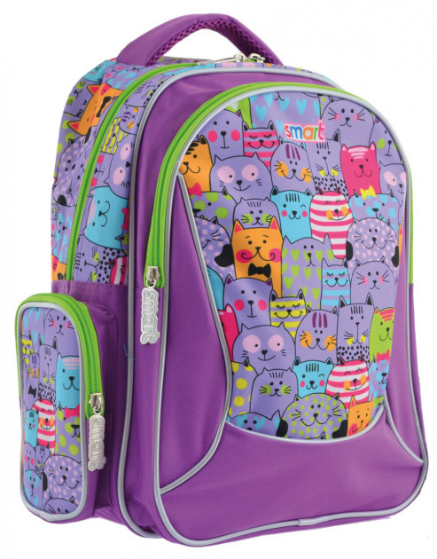 

Рюкзак школьный ZZ-02 "Kotomania" Smart (556811) ранець, сумка шкільна, портфель, Разные цвета