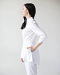 Медичний жіночий костюм Мішель колір білий, фото 2