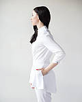 Медичний жіночий костюм Мішель колір білий, фото 4