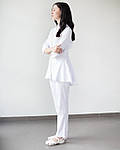 Медичний жіночий костюм Мішель колір білий, фото 6