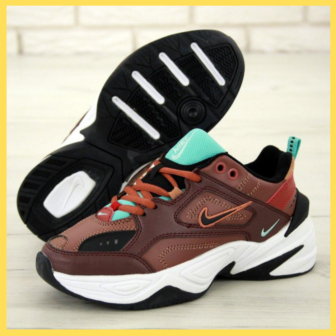 

Женские кроссовки Nike M2K Tekno Dark Brown Turquoise (Коричневый) 36