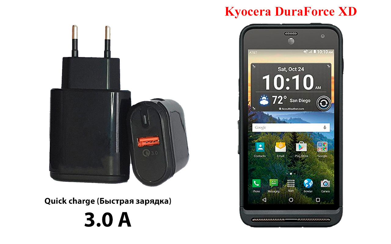 

Сетевое зарядное устройство Kyocera DuraForce XD, Черный