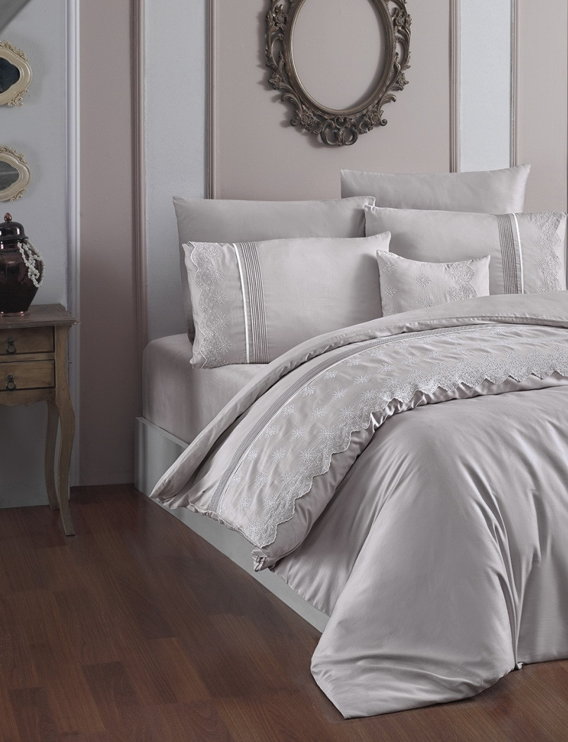 

Комплект постельного белья First Choice Stella Sampanya VIP Moonlight Satin 200x220 см(евро), Персиковый