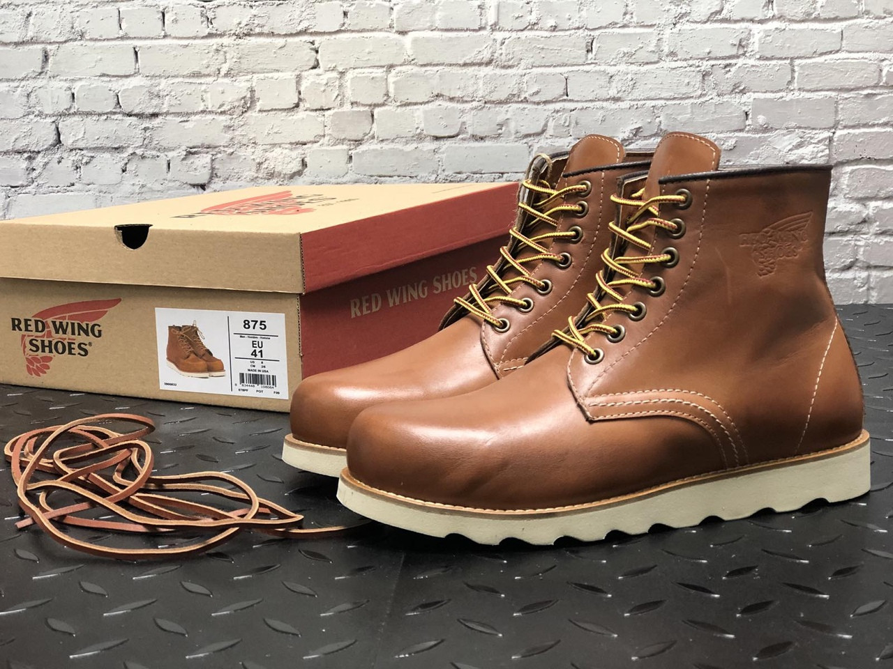 

Мужские кожаные ботинки Red Wing коричневого цвета, Коричневый