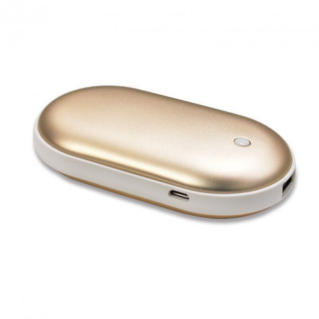 

Грелка-повербанк для рук на 5000 mAh Pebble Hand Warmer PowerBank Gold