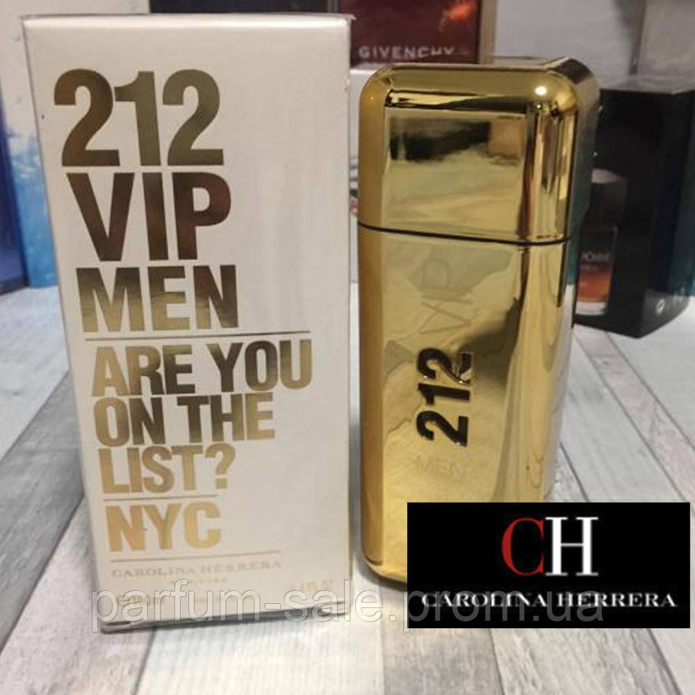 

100 ml Carolina Herrera 212 VIP Men Gold.Eau de Toilette | Мужкие духи Каролина Херера 212 Вип Мэн Голд 100мл