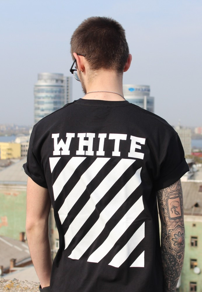 

Черная футболка Off White, Черный