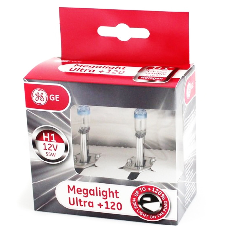 

Лампа Н1 12V 55 W GE Megalight Ultra +120% картонбокс