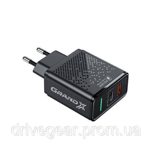 

Зарядное устройство Grand-X Power Delivery 6-в-1 PD 3.0, QС3.0, AFC,SCP,FCP,VOOC 1USB+1TypeC 18W (CH-880)