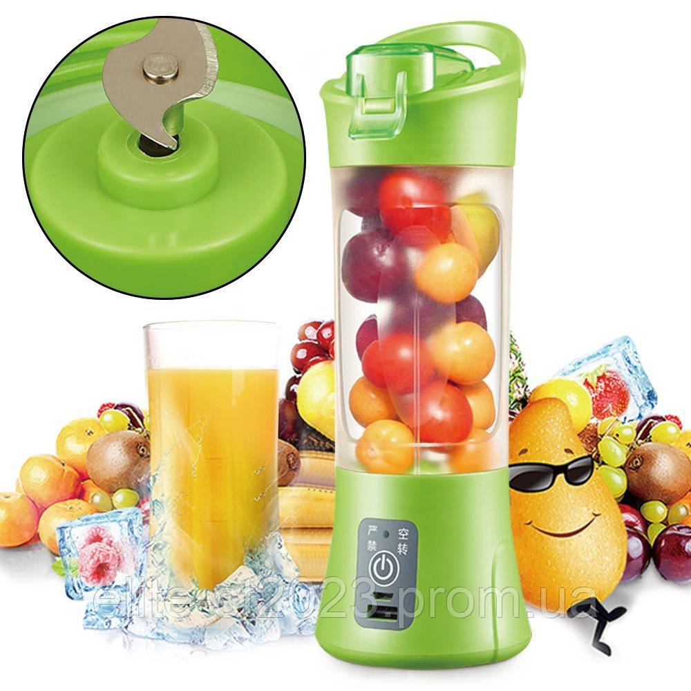 

Фитнес-блендер Smart Juice Cup Fruits QL-602 Портативный миксер, шейкер с USB