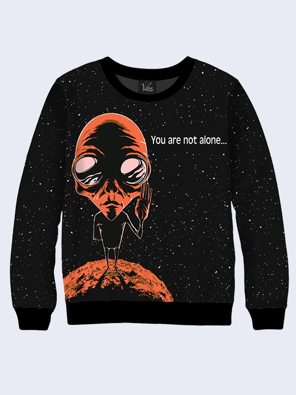 

Мужской свитшот с принтом Инопланетянин Размер S, M, L, XL XL, Черный