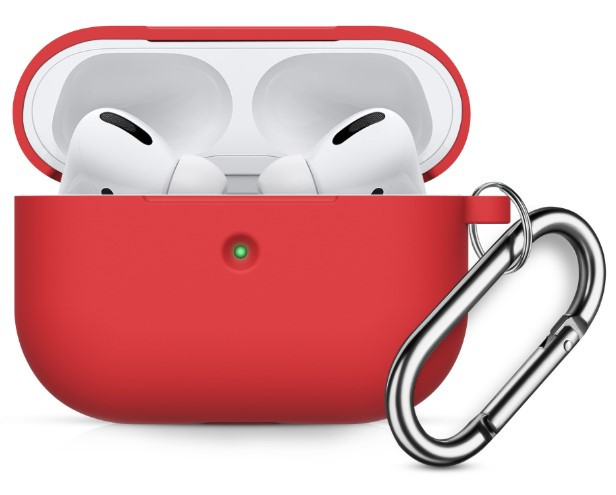 

Чехол Силиконовый BlackPink для AirPods Pro Ultra Classic с карабином, Красный