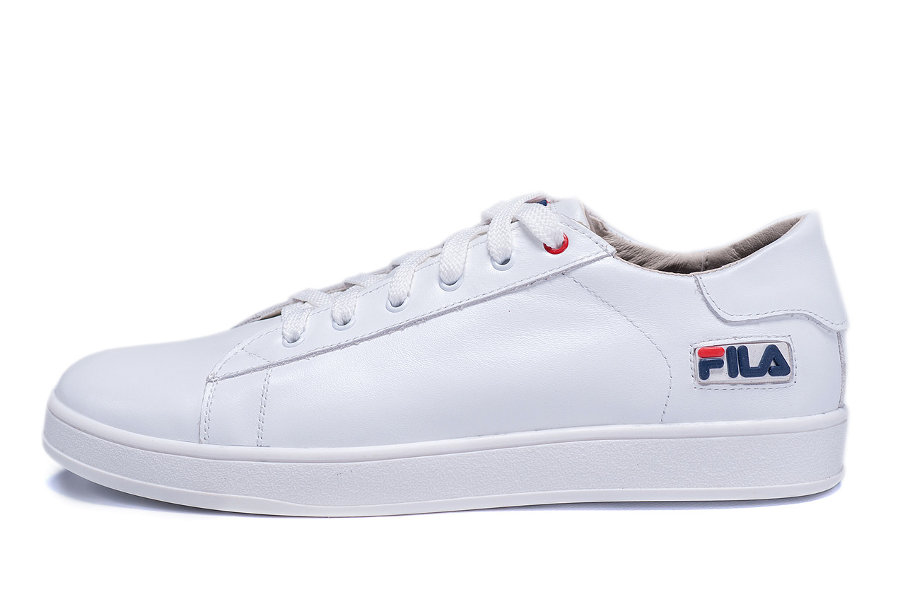 

Мужские кожаные кеды FILA Soft White Leather (реплика), Белый