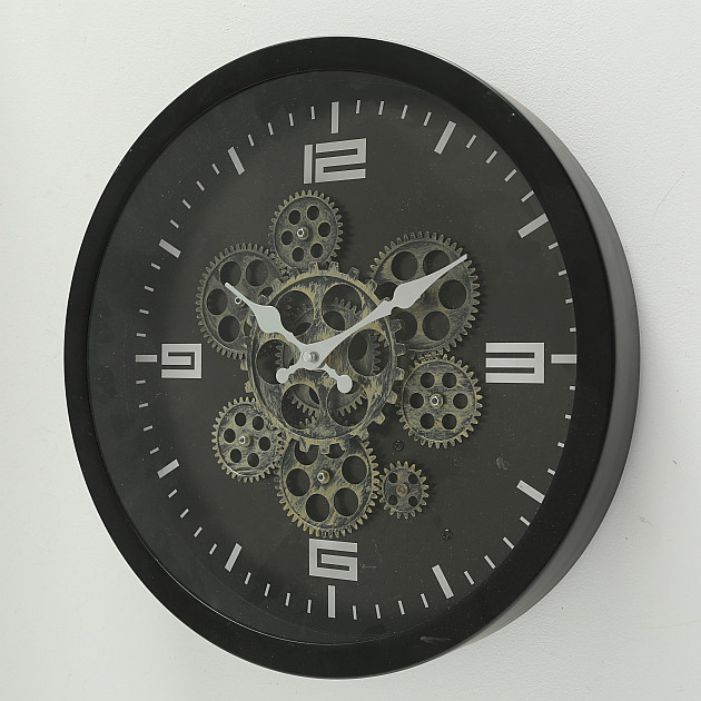 Настенные часы BigTime металл черный d38см  1010169