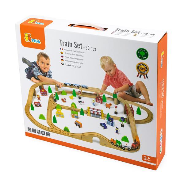 

Деревянная железная дорога Viga Toys 90 эл. (50998