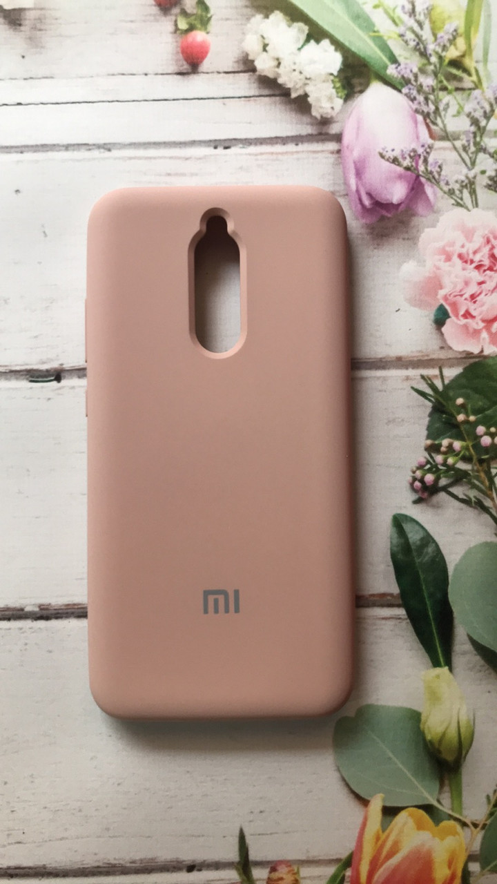 

Силиконовый чехол Silicone Case для Xiaomi Redmi 8 Коричневый, Ярко розовый