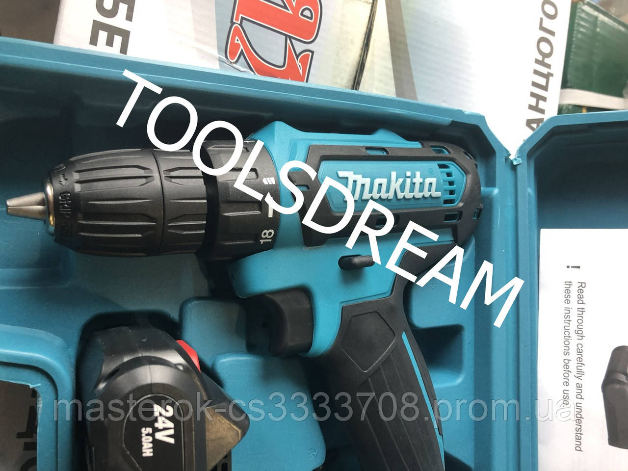 

ШУРУПОВЕРТ MAKITA 550DWE 24V 5A/H LI-ION (С НАБОРОМ СВЕРЛ И БИТ)