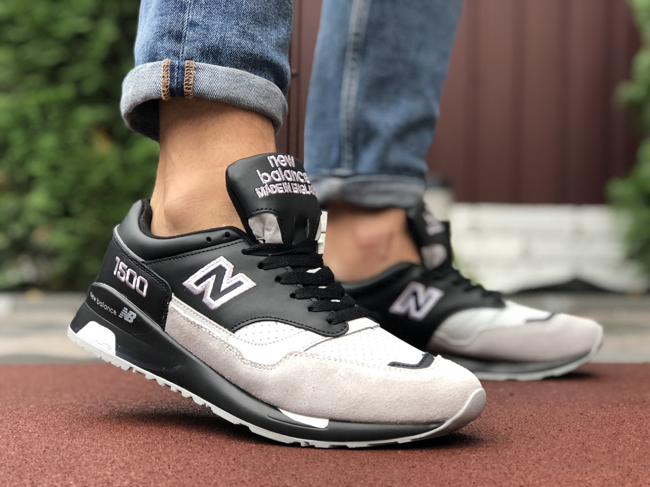 

Кроссовки демисезонные мужские в стиле New Balance 1500, черные с бежевым 45, Черный