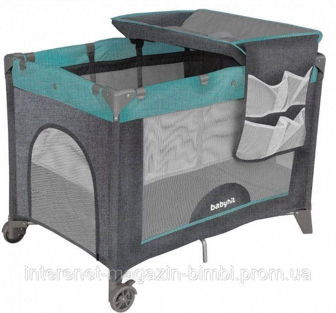 

Манеж BABYHIT H27-2A18 - Grey (Серо-голубой)
