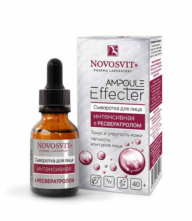 

Сыворотка для лица интенсивная с Ресвератролом "Ampoule Effecter", 25 мл NOVOSVIT