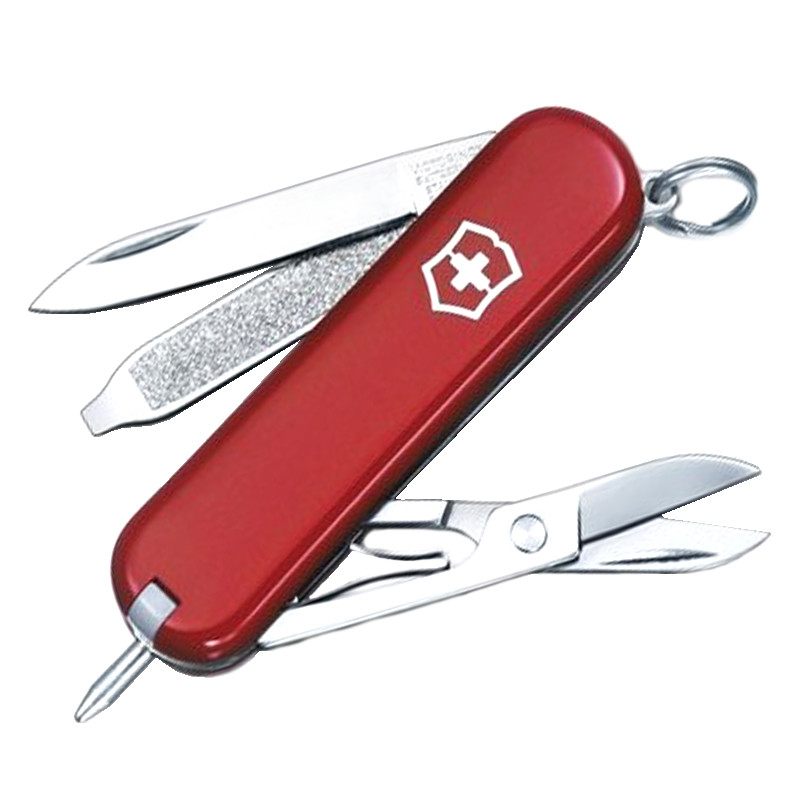 

Нож складной, мультитул Victorinox Signature (58мм, 7 функций), красный 0.6225