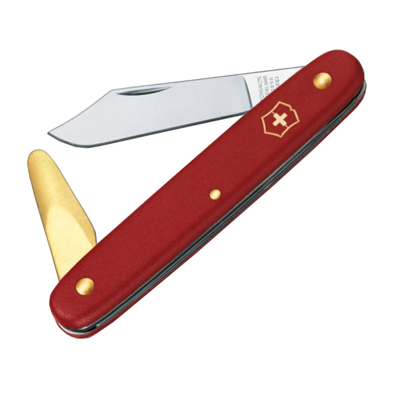 

Нож складной, садовый мультитул Victorinox (100мм, 2 функции), красный 3.9110