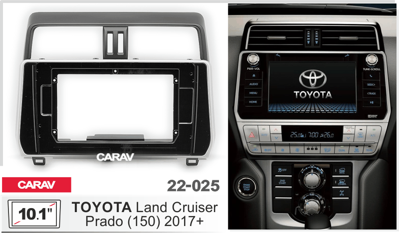 

Переходная рамка TOYOTA Land Cruiser Prado (150) 2017+, CARAV 22-025