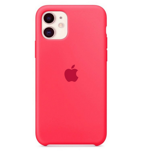 

Силиконовый Чехол бампер накладка Silicone Case (copy) для телефона айфон iPhone 11 Hibiscus малиновый