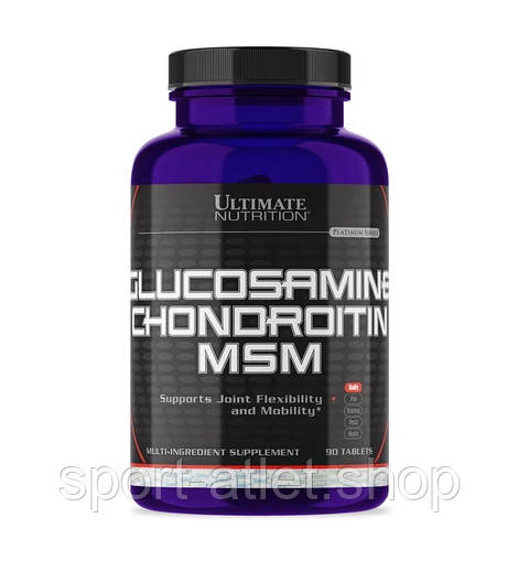 

Для суставов и связок Ultimate Glucosamine Chondroitin MSM, 90 таблеток