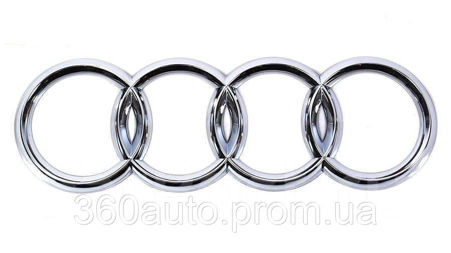 

Автологотип шильдик эмблема кольца Audi Q8 2019- хром на крышку багажника 202x72 мм