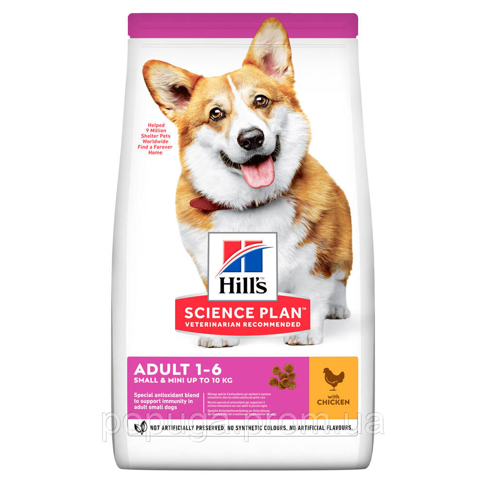 

Hill's SP Canine Adult Small & Miniature Chicken для собак мелких пород с курицей, 3 кг