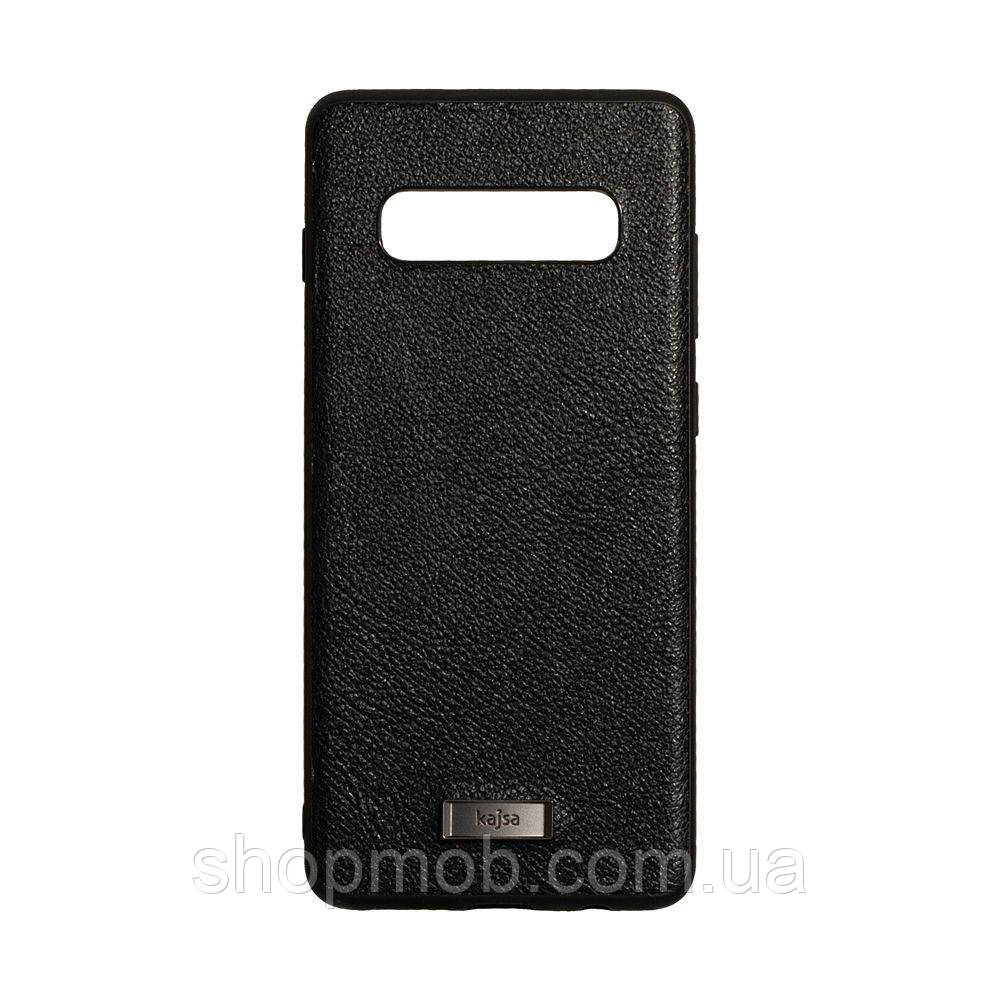 

Чехол накладка для смартфонов (под кожу) Kajsa Luxe for Samsung S10 Plus Цвет Чёрный