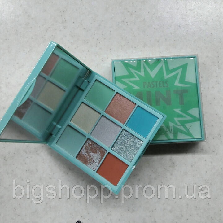 

Палетка теней Mint Huda Beauty