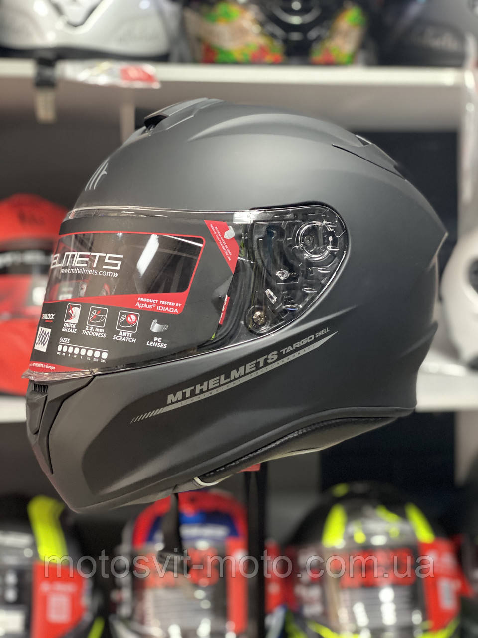 

Мотошлем Mt helmet targo Matt black, Черный