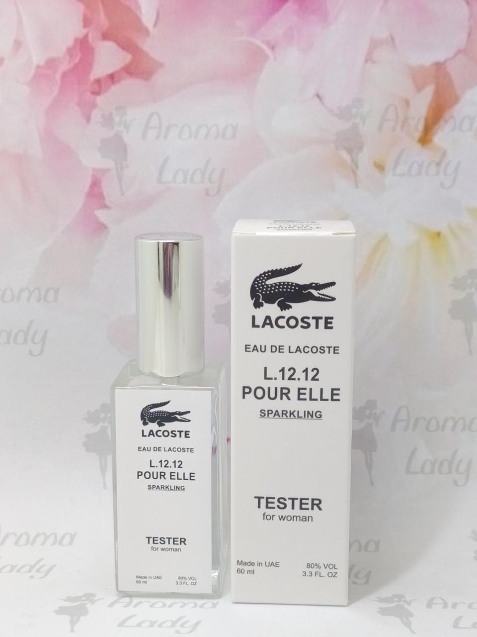 

Тестер женский Lacoste Eau De L.12.12 Pour Elle Sparkling ( Лакоста Спарклинг) 60 мл