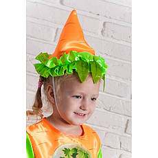 Дитячий костюм Морквина дітям 4,5,6,7 років на свято Осені Карнавальний Морква Морква хлопчикові дівчинці, фото 2