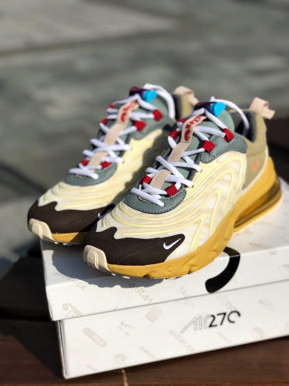 

Мужские кроссовки Nike Air Max 270 React х Travis Scott / Найк Аир Макс 270 Реакт х Тревис Скотт 44, Бежевый