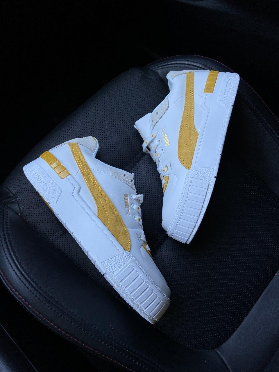 

Женские кроссовки Puma Select Cali Sport White Yellow / Пума Кали Спорт Белые Желтые 40, Белый