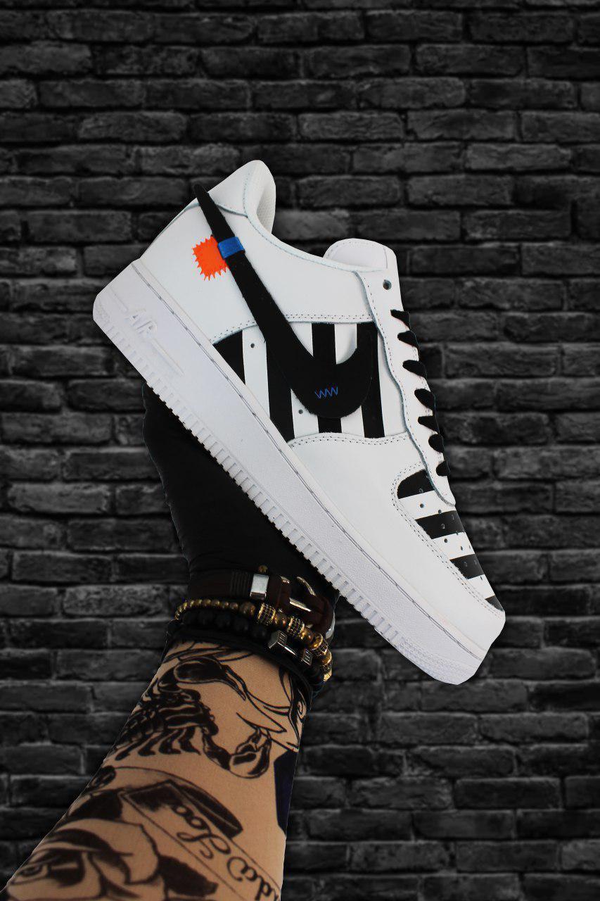 

Мужские кроссовки Nike Air Force 1 Low OFF-WHITE White Black / Найк Аир Форс 1 Лов Офф-Вайт Белые Черные 42, Белый