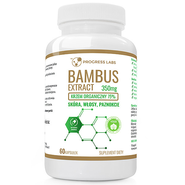 

Экстракт бамбука, Bamboo extract 75% 350mg 60 caps, PROGRESS LABS