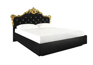 Ліжко з підйомним механізмом "Дженніфер Black-Gold з м'яким узголів'ям" 160х200 MiroMark