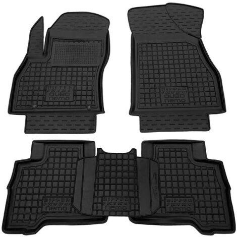 

Коврики в салон для Citroen Nemo 2008-2017, Fiat Fiorino 2008-2016 Qubo 2008-2015, Peugeot Bipper 2008-2018, Черный