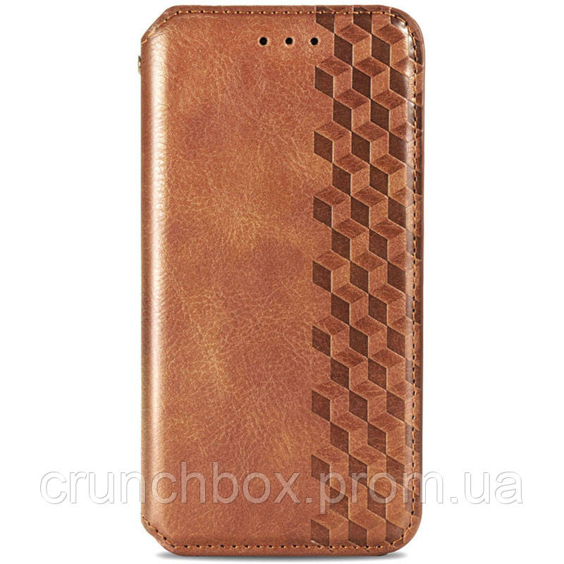 

Кожаный чехол книжка GETMAN Cubic (PU) для Xiaomi Mi 10 Ultra Коричневый