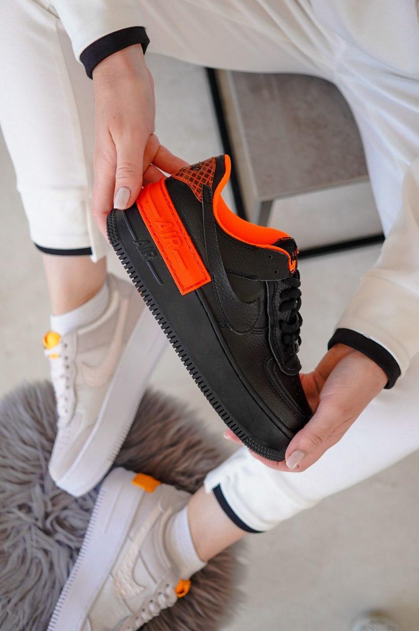 

Женские кроссовки Nike Air Force 1 Shadow Black Orange / Найк Аир Форс Шадоу 1 Черные 37, Черный