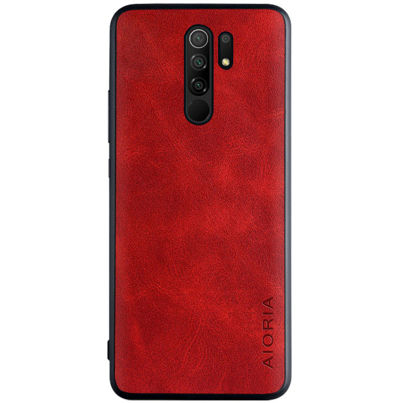 

Кожаный чехол AIORIA Vintage для Xiaomi Redmi 9, Красный