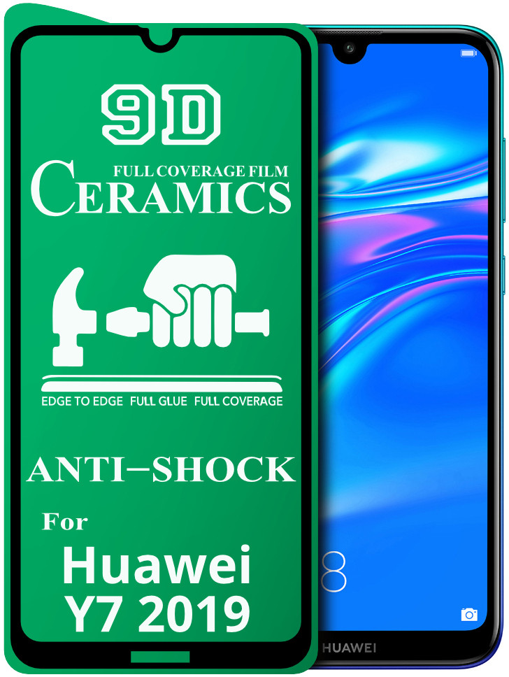 

Защитная пленка Ceramics Huawei Y7 2019 (керамическая 9D) (Хуавей У7 19)