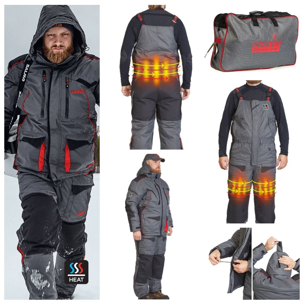 

Костюм зимний рыболовный Norfin Discovery Heat р.XL (455104-XL), Костюм для зимней рыбалки с электрообогревом