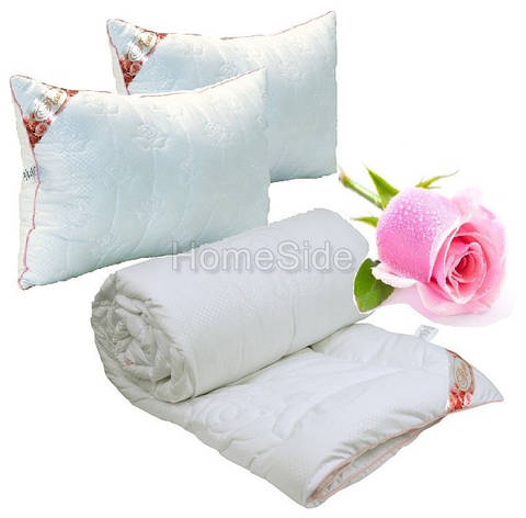 Одеяло Евро с Подушками 200х220 Роза белая 250г/м2 Руно (322.52Rose), фото 2