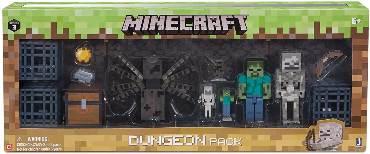 

Набор майнкрафт спавнер паук скелет зомби Minecraft Dungeon Pack with Zombie Skeleton Spider