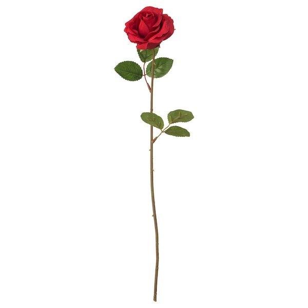 SMYCKA СМЮККА, Штучна квітка, Троянда, червоний 52 см